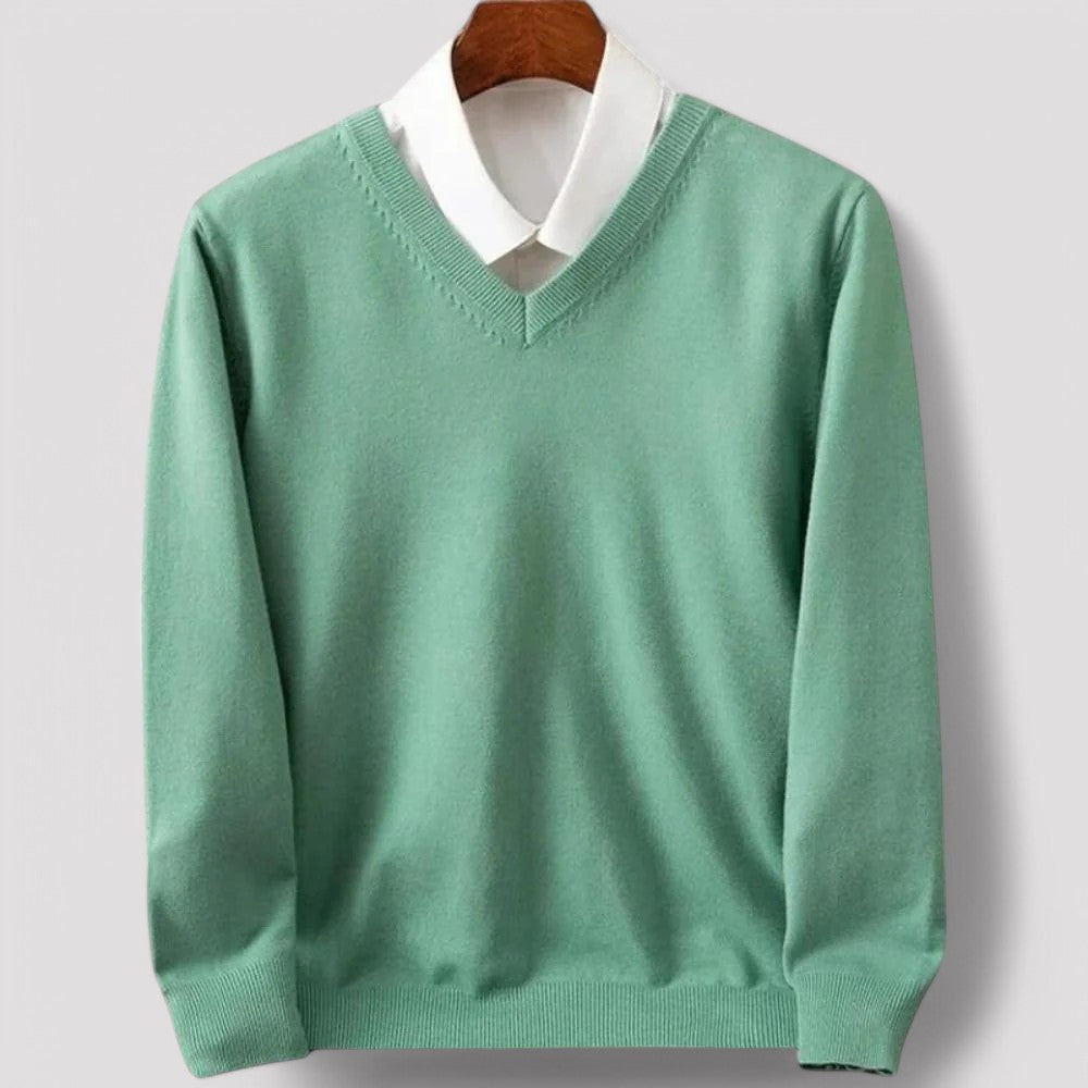 Francisco - Jersey de Cachemira con Cuello en Pico
