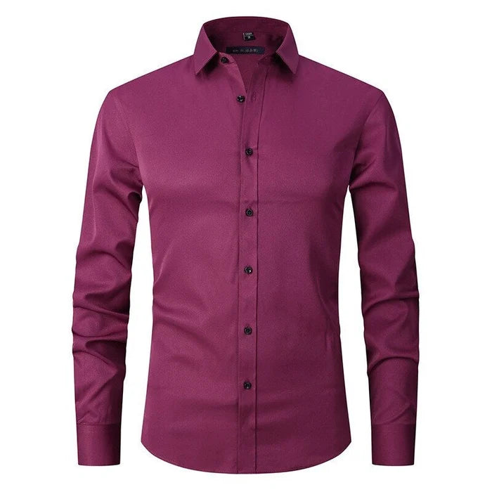 Chemise Stretch Sans Rayures Milan