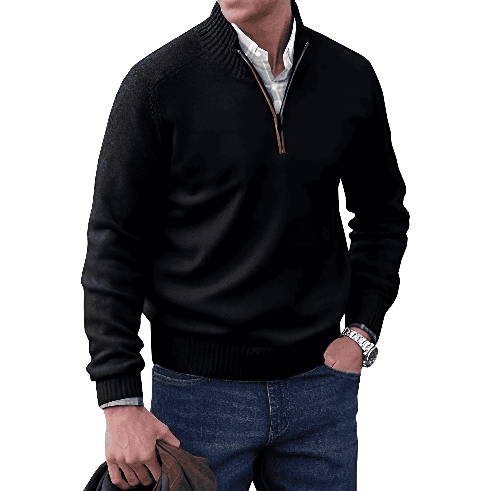 Luis™ | Elegante jersey de cachemira con cremallera