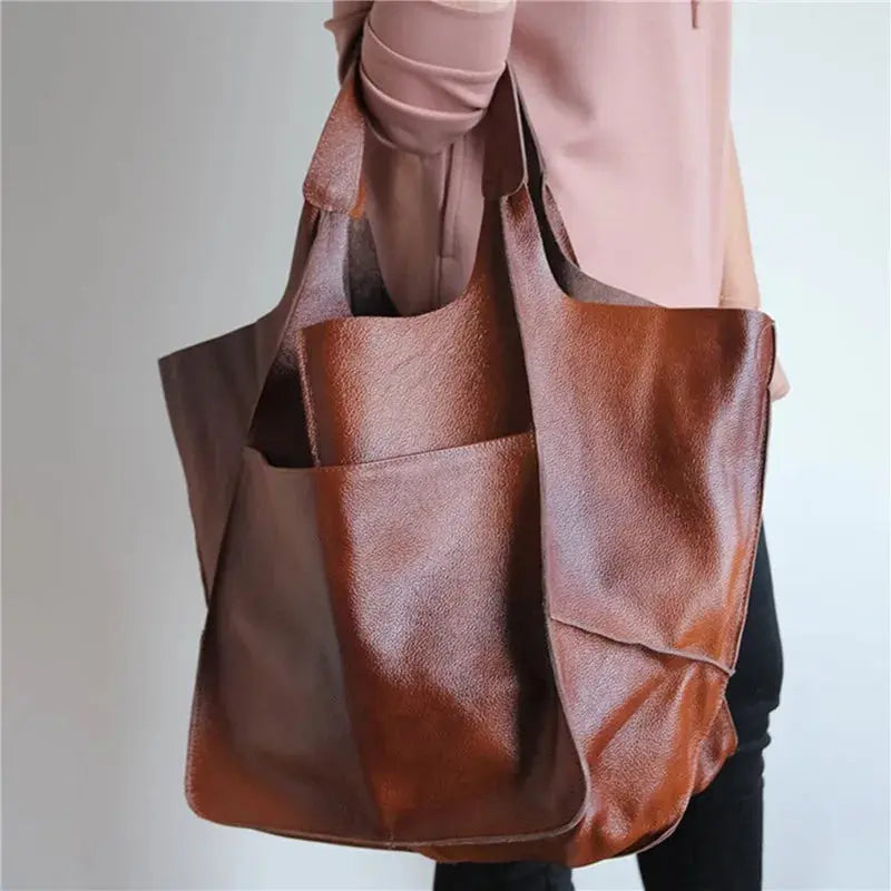 Elize - Bolso Shopper de Cuero Vintage