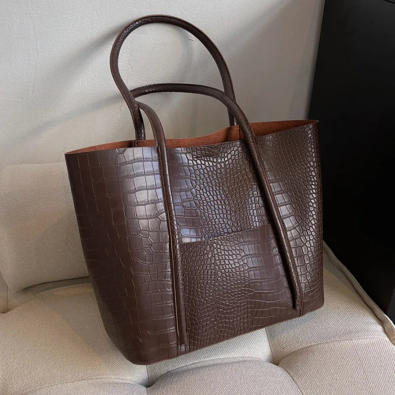 Betina - Bolso de hombro de piel marrón